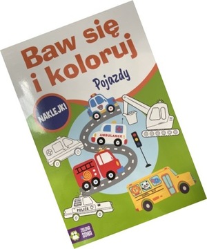 Kolorowanka z naklejkami pojazdy ZIELONA SOWA