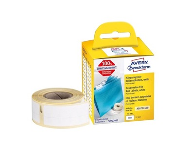 Etykiety Avery Zweckform do drukarek termicznych Dymo do teczek 12x50 mm