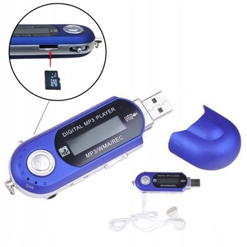 Odtwarzacz MP3 FM Multimedia Muzyka Flash USB 8G