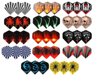 НАБОР ИЗ 12 ДРОТИКОВ 100 НАКОНЕЧНИКОВ + 42 ПЕРА