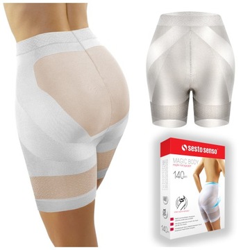 MAJTKI DAMSKIE wyszczuplające szorty modelujące PUSH-UP Sesto Senso *XL