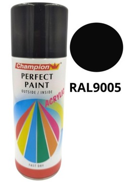 CZARNY POŁYSK farba SPRAY aerozol 400ml RAL9005
