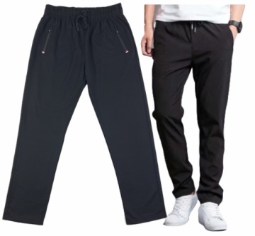 SPODNIE DRESOWE DRESY MĘSKIE DŁUGIE PROSTE CZARNE L