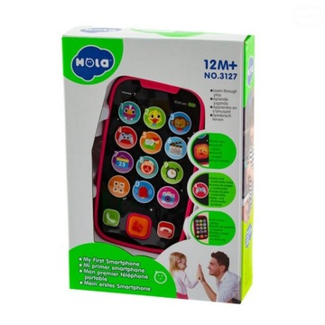 ИГРУШЕЧНЫЙ ТЕЛЕФОН ДЛЯ ДЕТЕЙ, РОЗОВЫЙ ИНТЕРАКТИВ