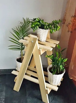 DREWNIANY Kwietnik, regał, drabinka, piętrowy