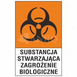 Naklejka SUBSTANCJA ZAGROŻENIE BIOLOGICZNE