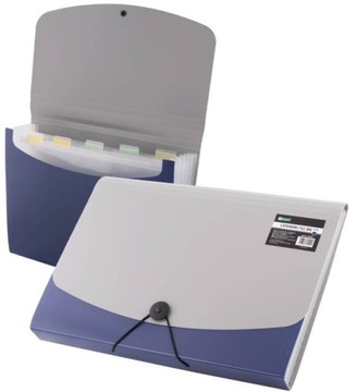 TECZKA D.RECT 5566 6 PRZEGRÓDEK A4 NIEBIESKA