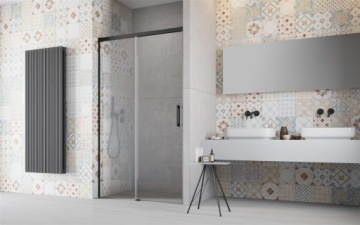 RADAWAY Idea Black DWJ 140x200,5 черные двери, СЛЕВА