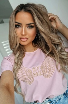 T-shirt Wings By Me jasny róż M