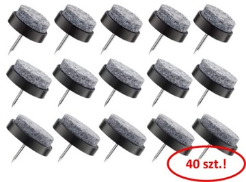Filc ślizgacz podkładki filcowe wbijane 30mm 40szt