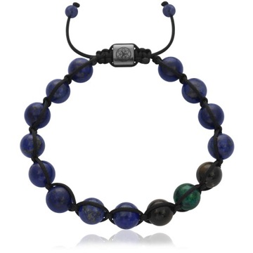 Bransoletka shamballa kamienie naturalne lapis lazuli obsydian chryzokola