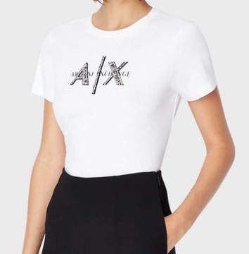 Armani Exchange t-shirt 3RYTBQ YJG3Z 1000 biały XS