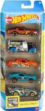 HOT WHEELS 5-PAK HW CIRCLE TRACK HLY65 ZESTAW AUT