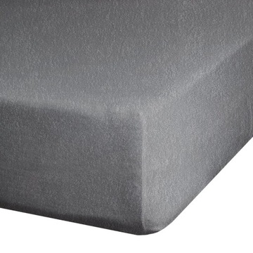 Szare prześcieradło z gumką Frotte 220X200