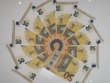 Банкноты 50 ЕВРО для развлечения и обучения, в упаковке 100 штук + БЕСПЛАТНО