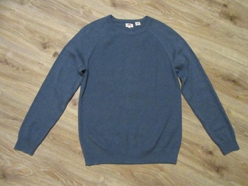 LEVI'S męski niebieski klasyczny sweter bawełna L