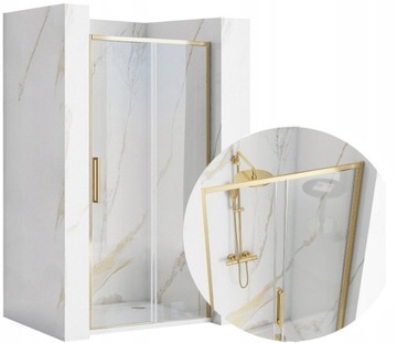 Drzwi Prysznicowe 110 Regulowane Rapid Slide Gold