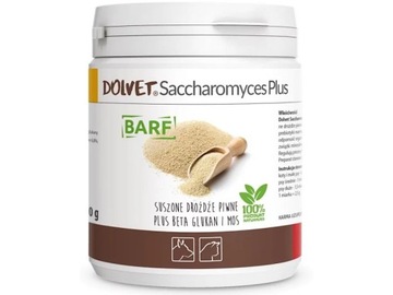 DOLVET SACCHAROMYCES PLUS 300G prebiotyki witaminy minerały pies kot