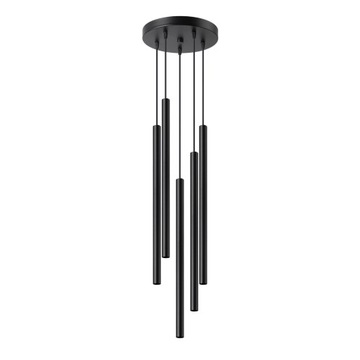 Oryginalna Lampa Wisząca PASTELO 5P czarny Tuby do jadalni Sollux Lighting