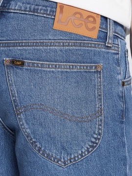 LEE DAREN proste spodnie jeans straight ZIP FLY Niebieski W34 L32
