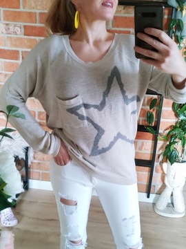 exclusive by Tara bluzka swetr sweter oversize M