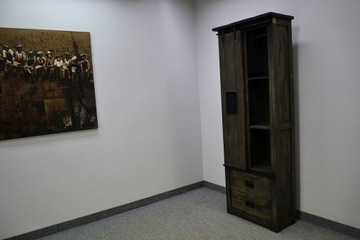 Книжный шкаф деревянный МАНГО, лак RAILWAY GRAU