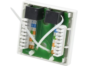 Сетевая розетка NEKU UTP кат. 5e 2x RJ45 8P8C для компьютера поверхностного монтажа LAN