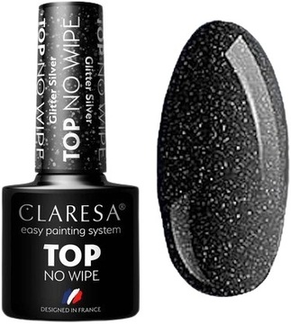 TOP NO WIPE GLITTER SILVER CLARESA Ze srebrnymi drobinami Bez przecierania
