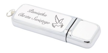 Кожаная флешка 128 ГБ USB3.0 на КРЕЩЕНИЕ.