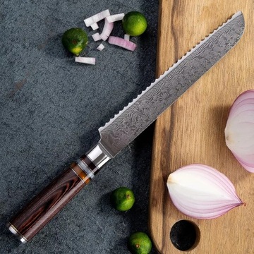 Кухонный нож Kashiwa Damascus - Пейринг/Коричневый