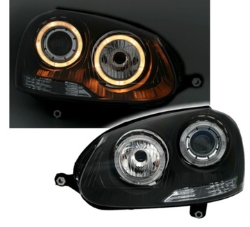 LAMPY VW GOLF V 5 03-09R RINGI DEPO BLACK