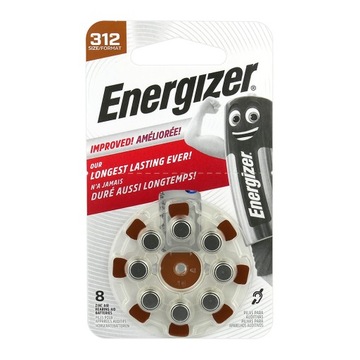 8 x BATERIE DO APARATÓW SŁUCHOWYCH ENERGIZER 312