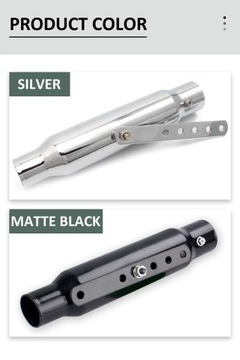 Универсальная выхлопная труба для мотоциклов со встроенным глушителем.