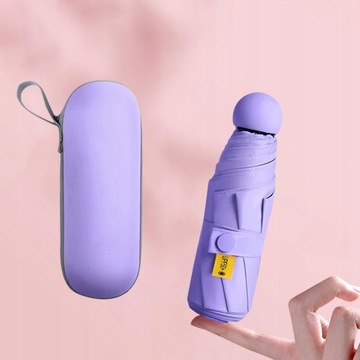 Mini Parasolka Podróżna Parasolka Fioletowa z