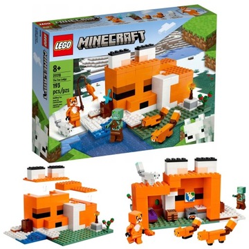 НАБОР КИРПИКОВ LEGO MINECRAFT FOX HABITAT 21178 — ДЛЯ ЛЮБИТЕЛЕЙ ИГРЫ