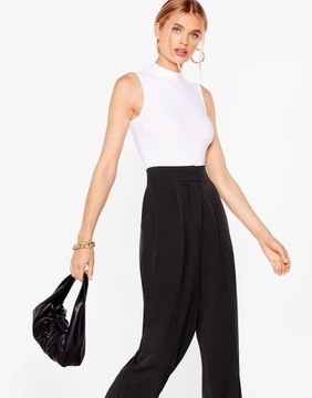 NASTY GAL BODY BIAŁE DOPASOWANE CASUAL 42 XL AAA