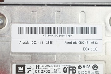 MODUL BLUETOOTH OPEL ZAFIRA C INSIGNIA 13353284