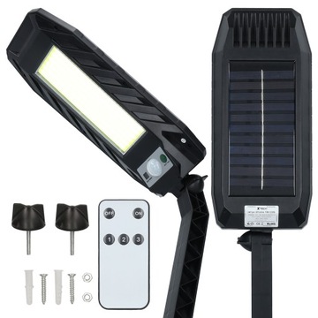 LAMPA SOLARNA ULICZNA LATARNIA 120 COB LED +UCHWYT