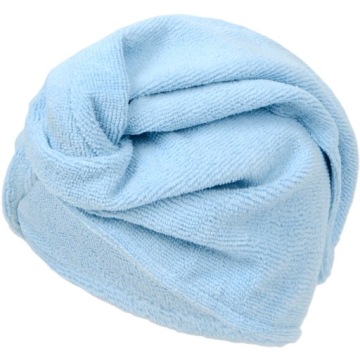 Ręcznik do włosów turban niebieski