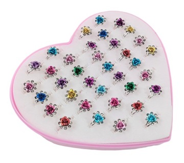 КОЛЬЦА для девочек Комплект УКРАШЕНИЙ 36 шт.