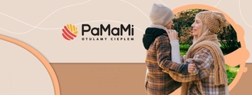 Szalik damski PAMAMI 2206030 ciepły gruby beżowy Polski produkt