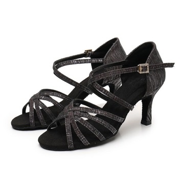 Baleriny 7cm Damskie buty taneczne wysokim obcasie miękką podeszwą B237-55