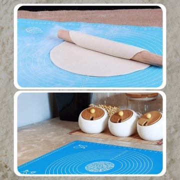 СИЛИКОНОВАЯ ДОСКА XXL БОЛЬШОЙ КОВРИК 64х45см, СКЛАДНАЯ, ПРОТИВСКОЛЬЗЯЩАЯ ДЛЯ ТОРТА