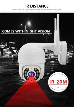 Уличная камера, вращение на 360 градусов, отслеживание 4xZOOM