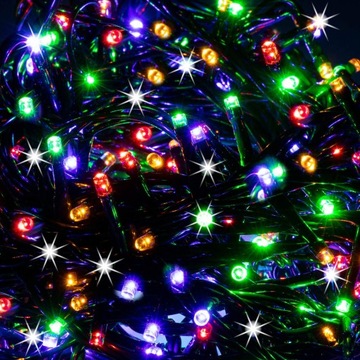 РОЖДЕСТВЕНСКИЕ ОГНИ 500 СВЕТОДИОДНЫХ НАРУЖНЫХ ОГНИ 27.5M ЭЛЕКТРИЧЕСКИЕ ОГНИ РОЖДЕСТВЕНСКИЕ ОГНИ