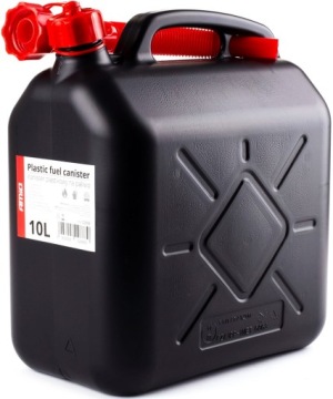 KANISTER ZBIORNIK NA PALIWO 10L PLASTIKOWY Z LEJKIEM NA OLEJ ROPĘ BENZYNĘ