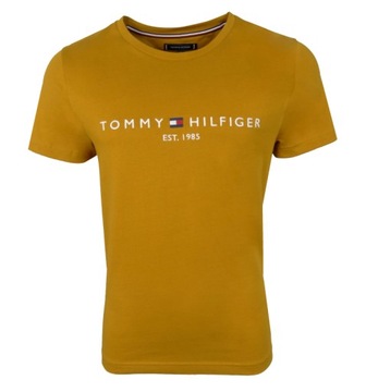 TOMMY HILFIGER, t-shirt męski, miodowy, S