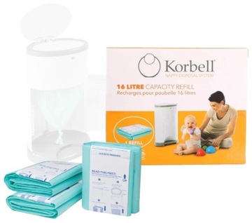 KORBELL WORKI NA PIELUCHY DO KOSZA WKŁADY 3PACK 16L