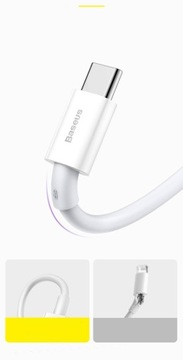 Kabel USB typ-C USB-C type-C 6A długi przewód 2m Szybkie ładowanie QC 3.0