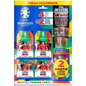 Multipack 100 CLUB EURO 2024 Match Attax Karty Piłkarskie Topps Saszetki